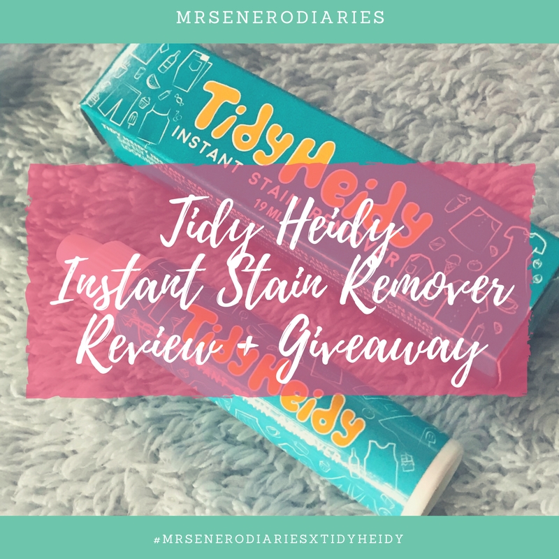 MrsEnero Approved : Tidy Heidy Instant Stain Remover Review + Giveaway