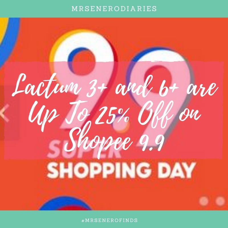 Lactum 3+ and 6+ are Up To 25% Off on Shopee 9.9
