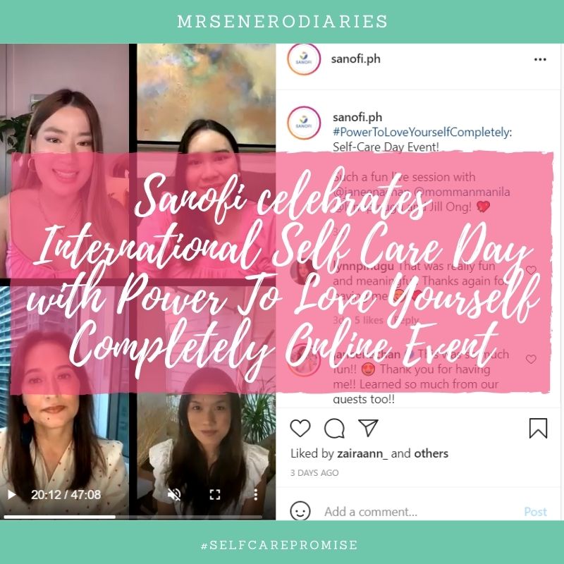 Sanofi celebrates International Self Care Day with Power To Love Yourself Completely Online Event