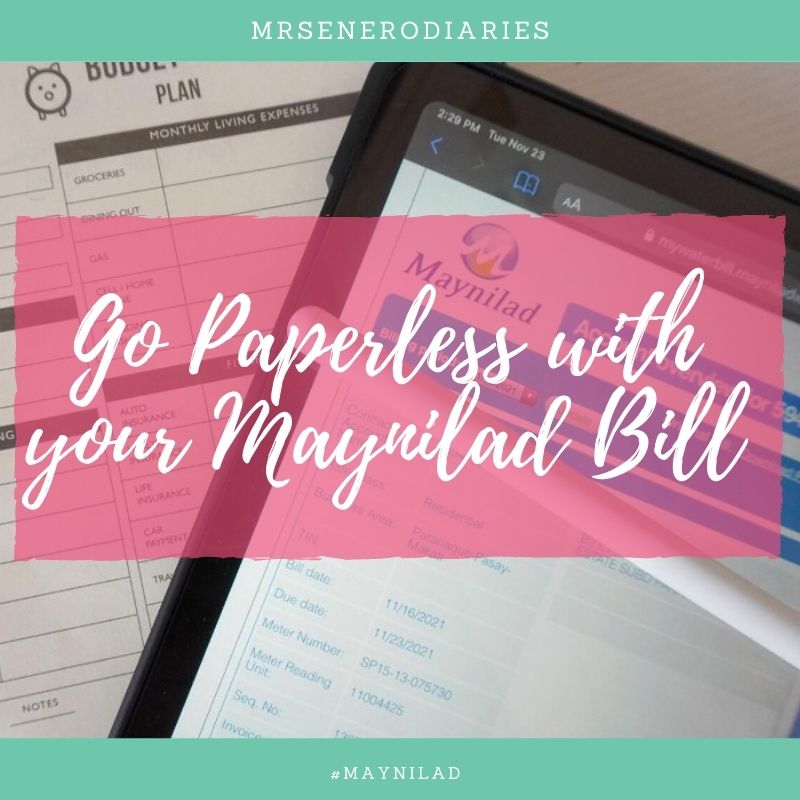 Go Paperless with your Maynilad Bill