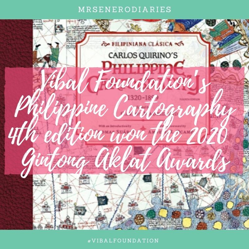 Vibal Foundation’s Philippine Cartography 4th edition won the 2020  Gintong Aklat Awards