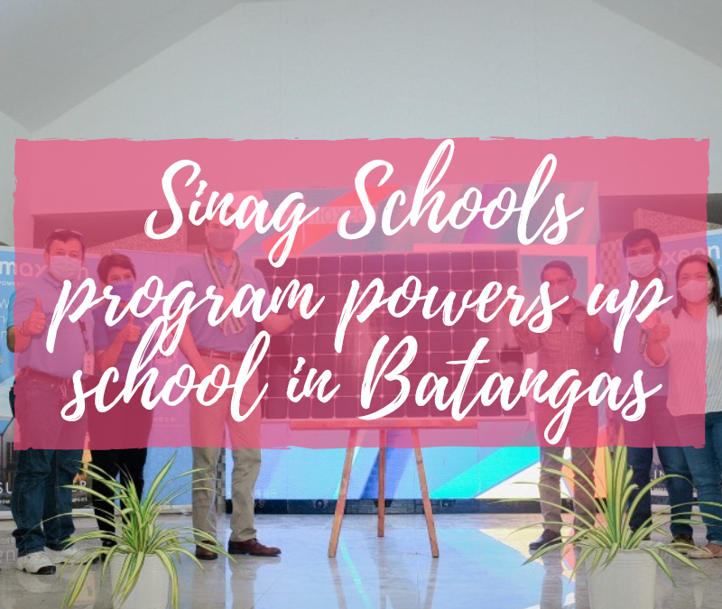 Sinag Schools program powers up school in Batangas