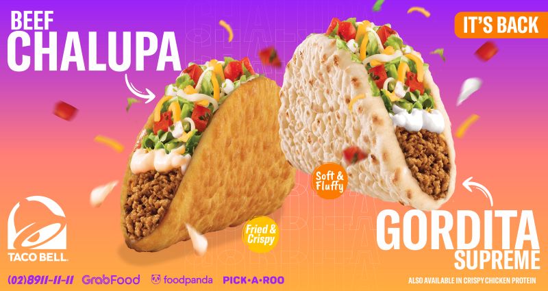 Two icons return as Taco Bell welcomes back the Chalupa and Gordita Supreme